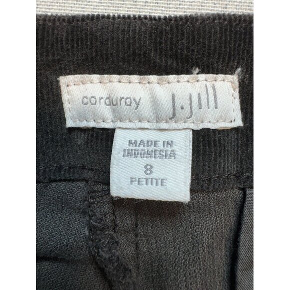 J. Jill Women's Corduroy Career Office Pull On Pants Stretch Size 8 Petite Black - Picture 3 of 12